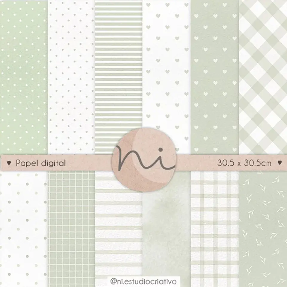 Kit Digital Pd0044 Basicos Verde Pastel 147 1