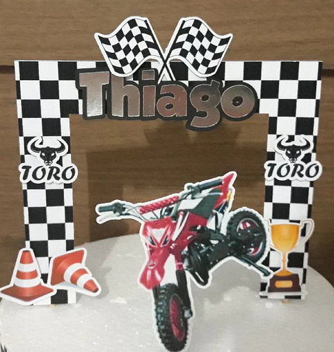 Arquivo de Corte Topo de Bolo Moto Motoqueiro 17