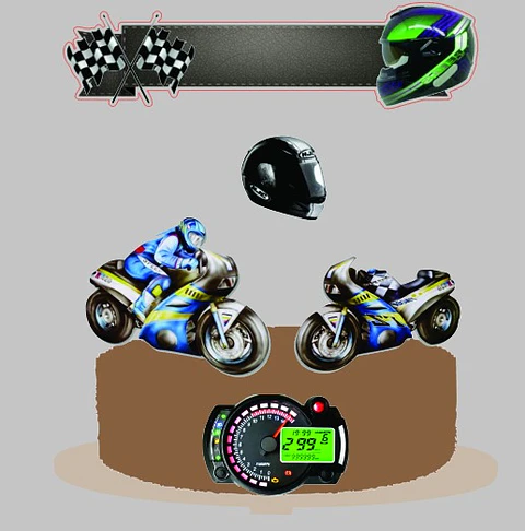 Arquivo de Corte Topo de Bolo Moto Motoqueiro 14