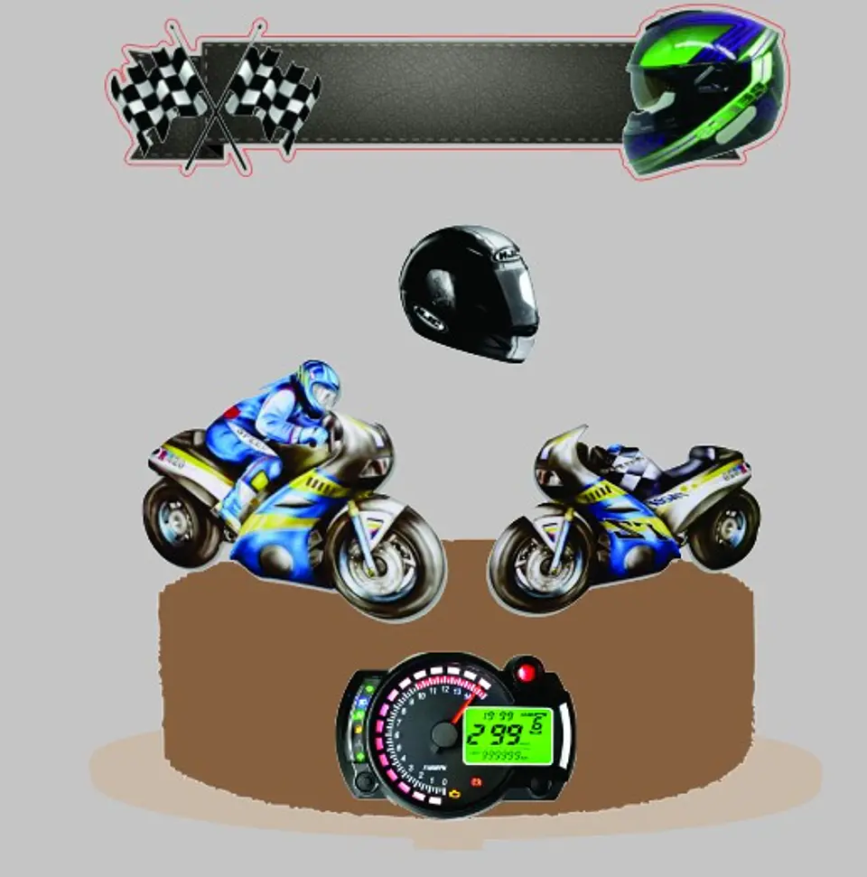 Arquivo de Corte Topo de Bolo Moto Motoqueiro 14 1