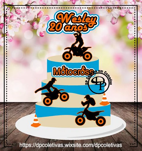 Arquivo de Corte Topo de Bolo Moto Motoqueiro 11