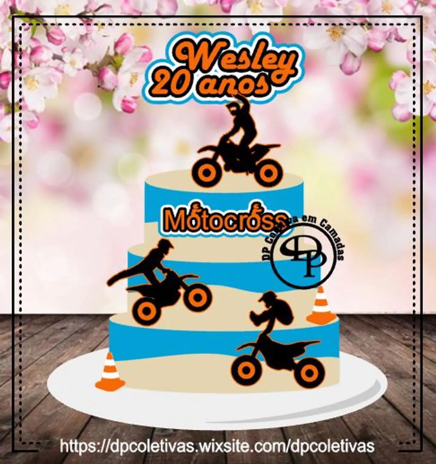 Arquivo de Corte Topo de Bolo Moto Motoqueiro 11 1