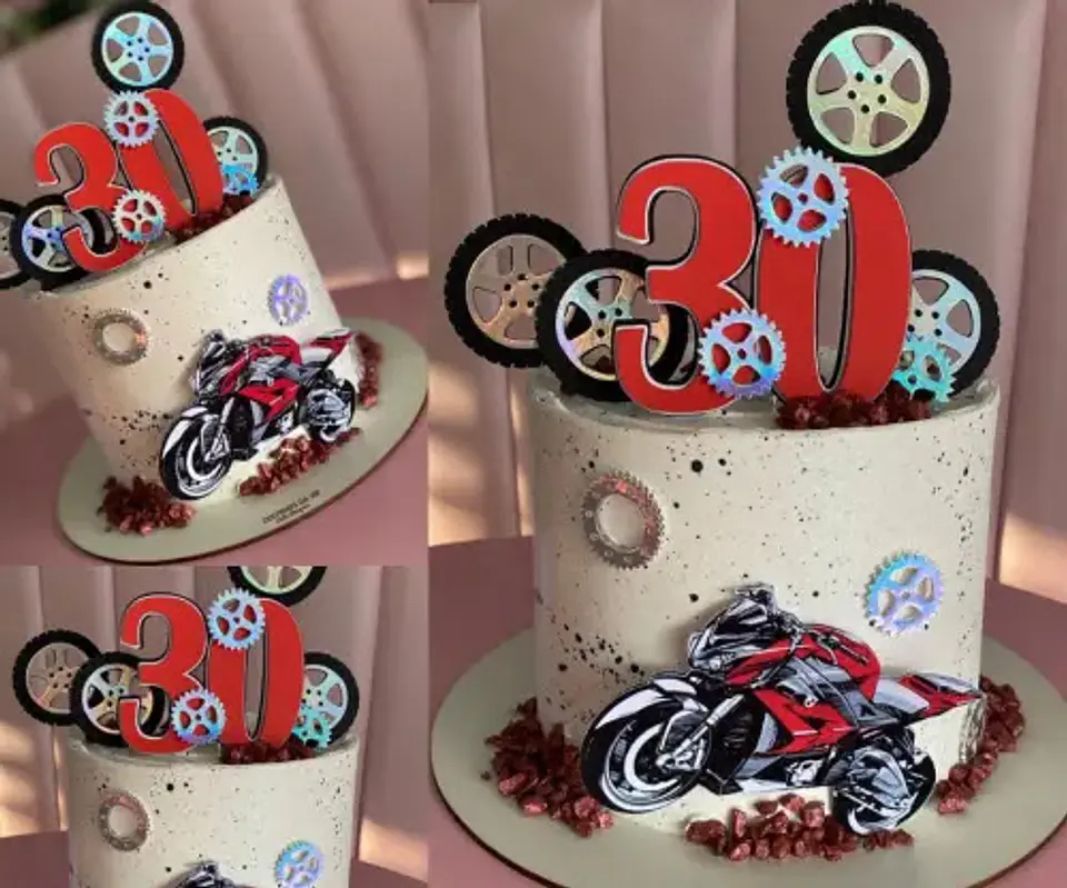 Arquivo de Corte Topo de Bolo Moto Motoqueiro 10 1