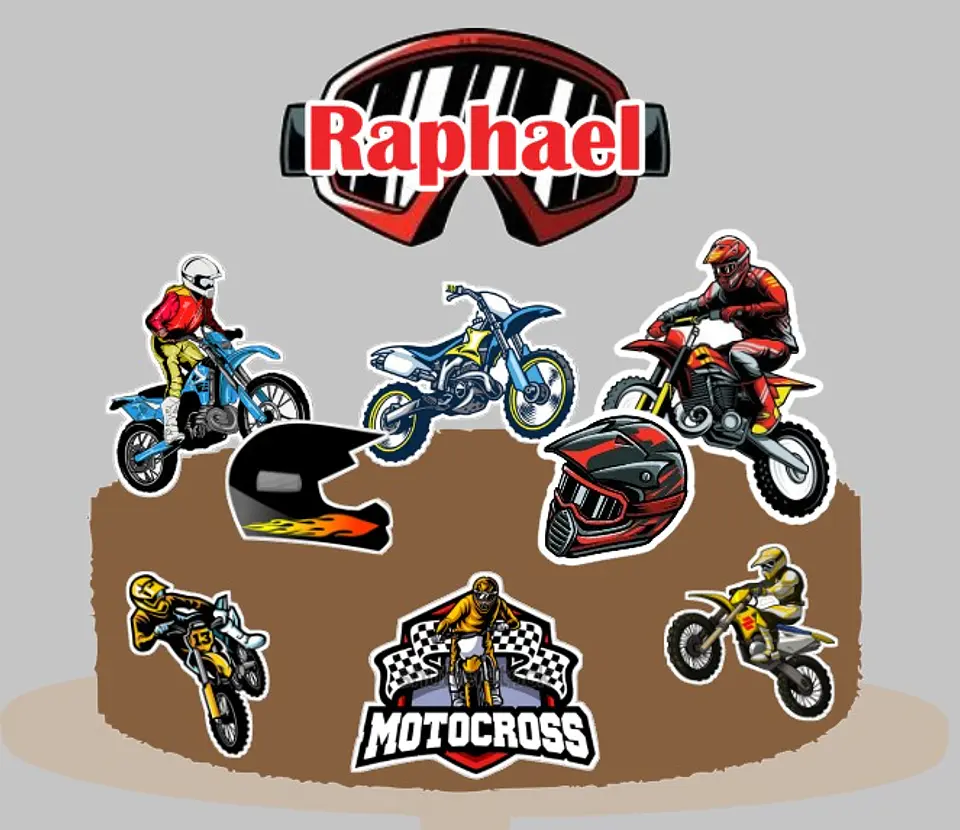 Arquivo de Corte Topo de Bolo Moto Motoqueiro 5 1