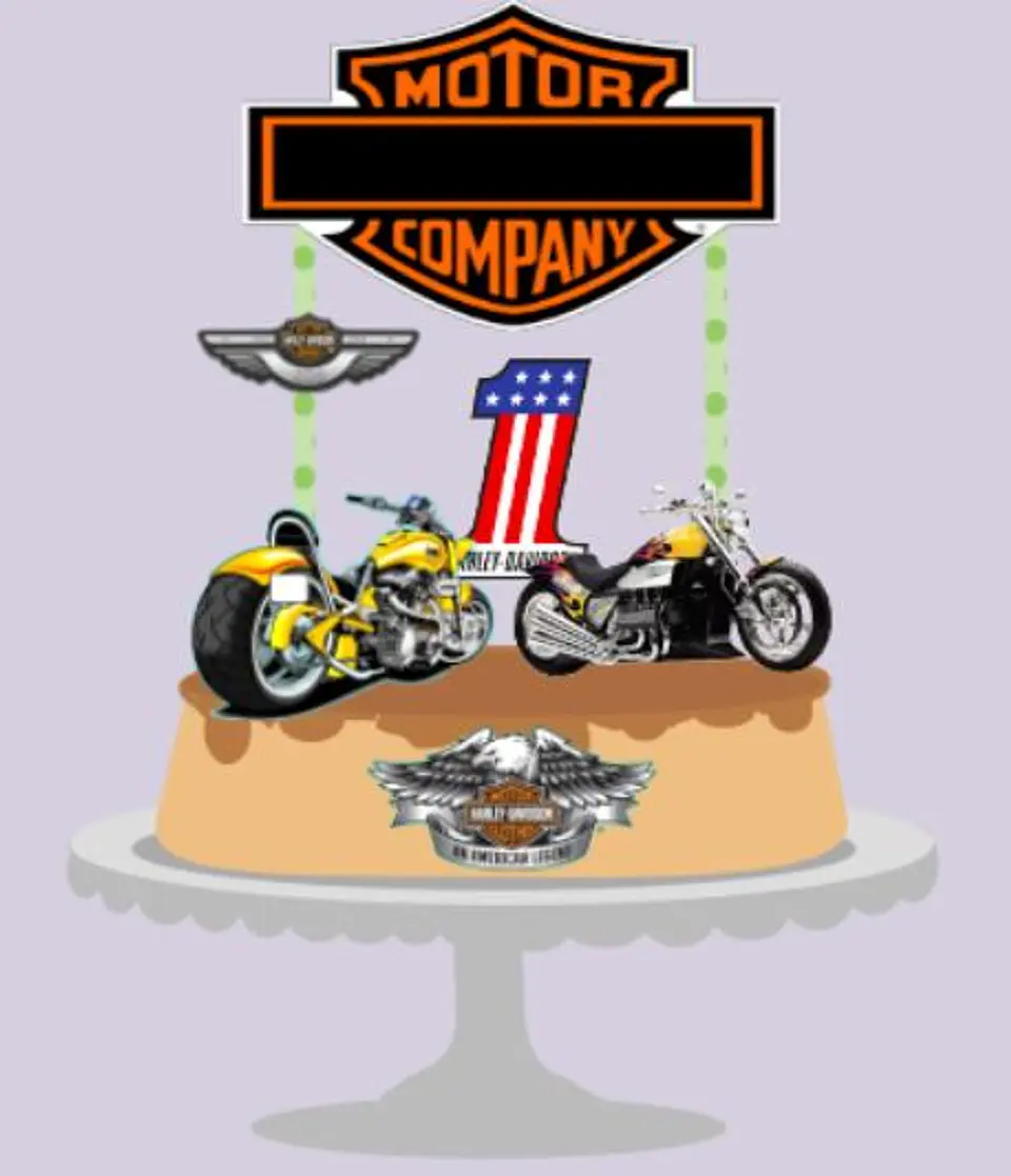 Arquivo de Corte Topo de Bolo Moto Motoqueiro 4 1