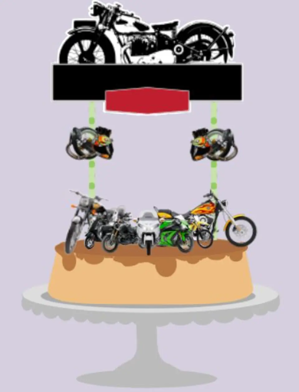 Arquivo de Corte Topo de Bolo Moto Motoqueiro 3 1