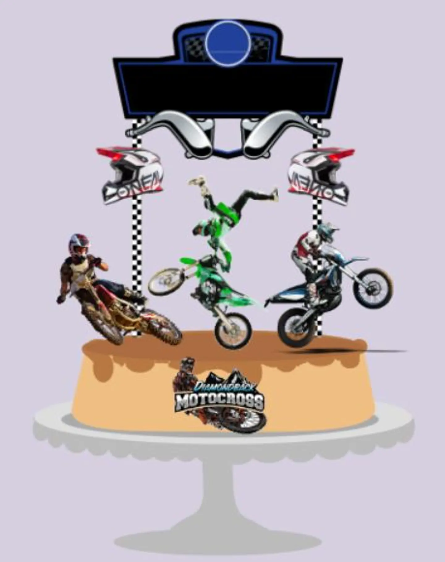 Arquivo de Corte Topo de Bolo Moto Motoqueiro 2 1