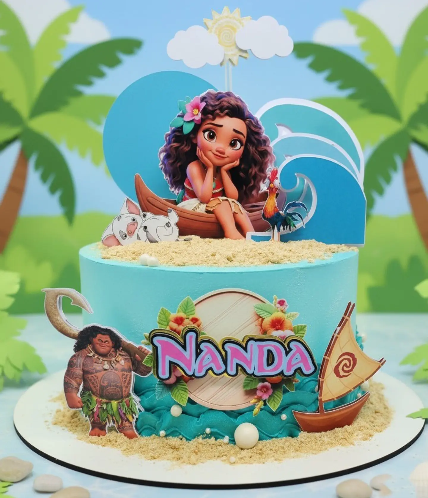 Arquivo de Corte Topo de Bolo Moana Baby Cute 40 1