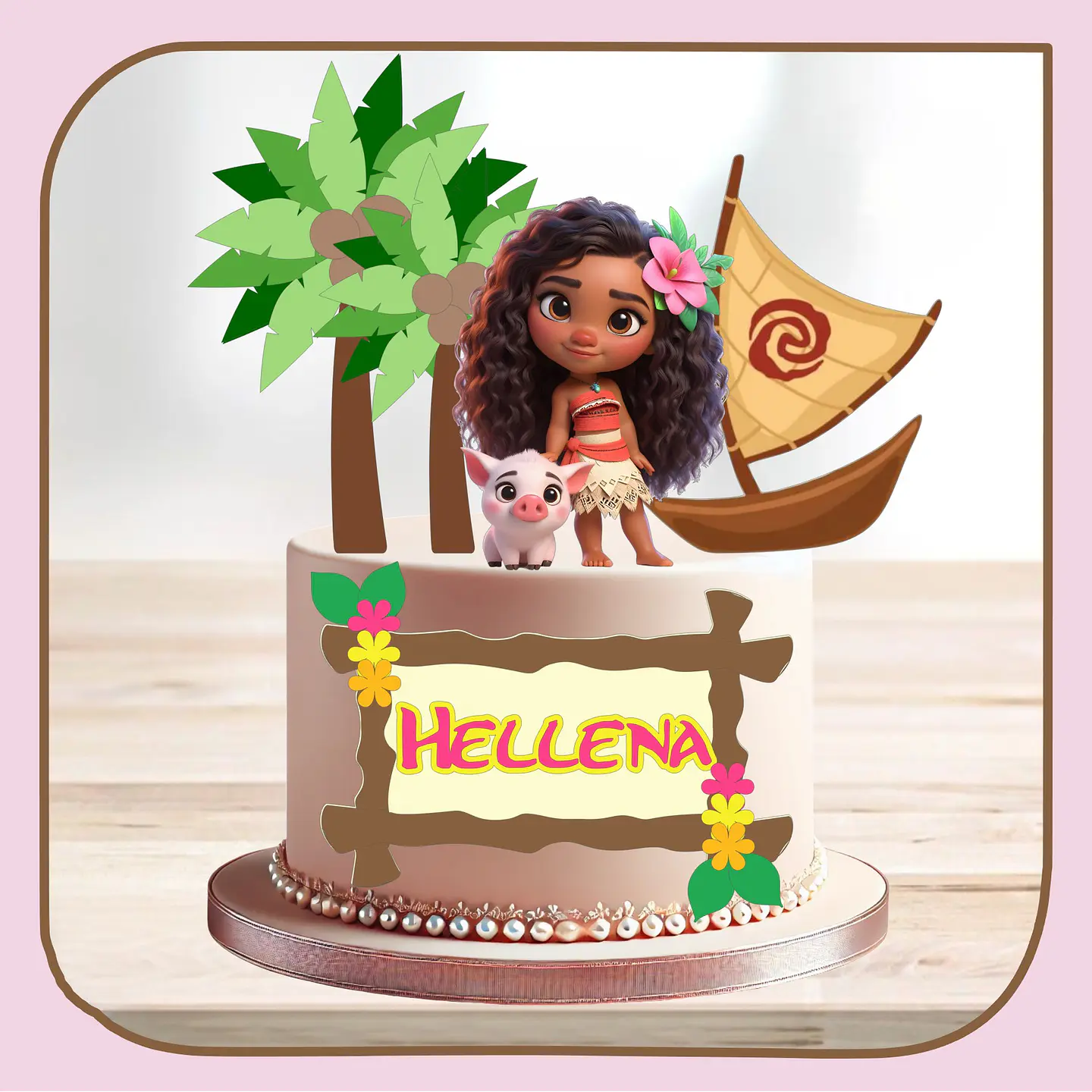 Arquivo de Corte Topo de Bolo Moana Baby Cute 38 1