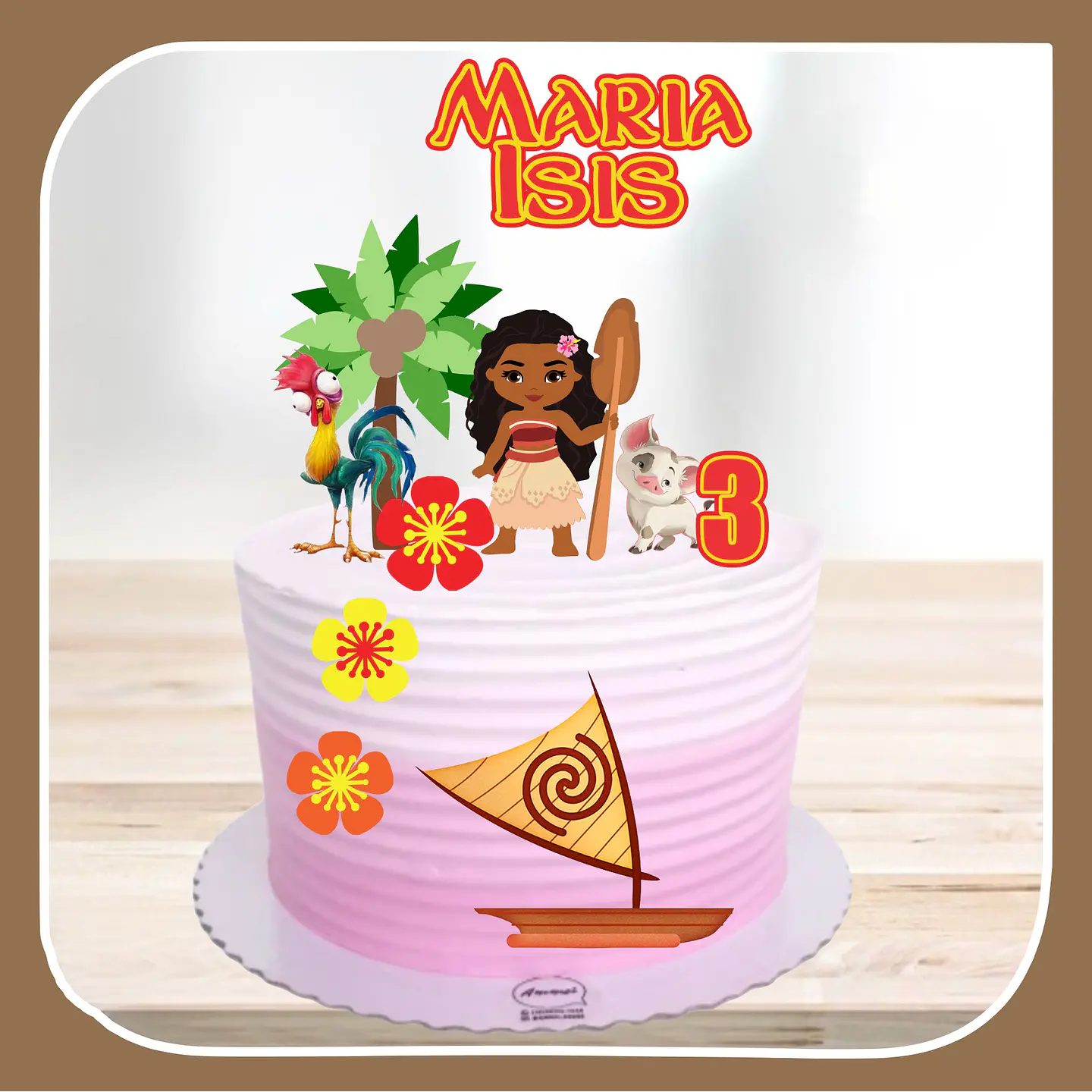 Arquivo de Corte Topo de Bolo Moana Baby Cute 34 1