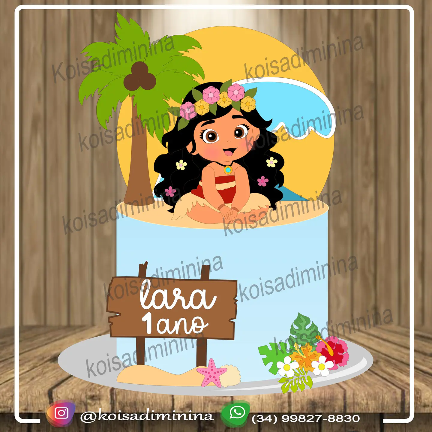 Arquivo de Corte Topo de Bolo Moana Baby Cute 33 1