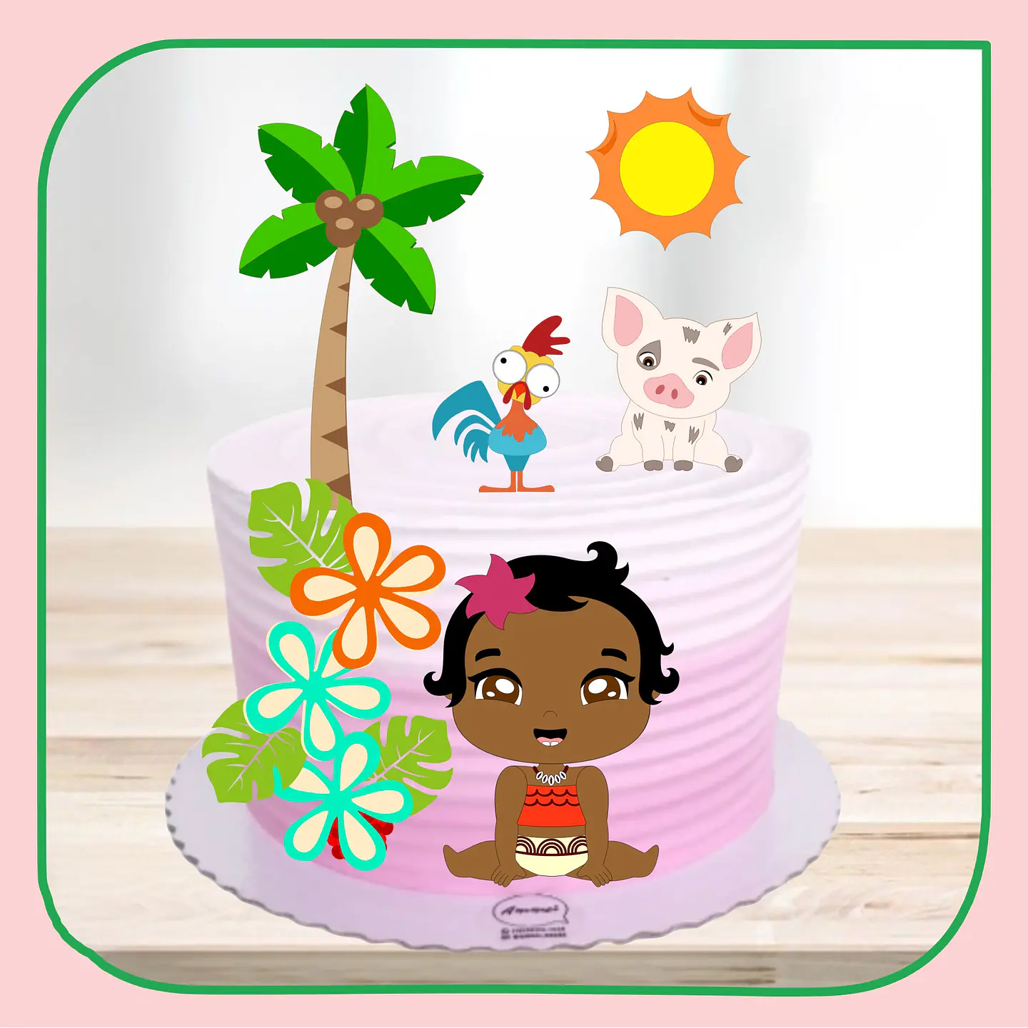 Arquivo de Corte Topo de Bolo Moana Baby Cute 32 1