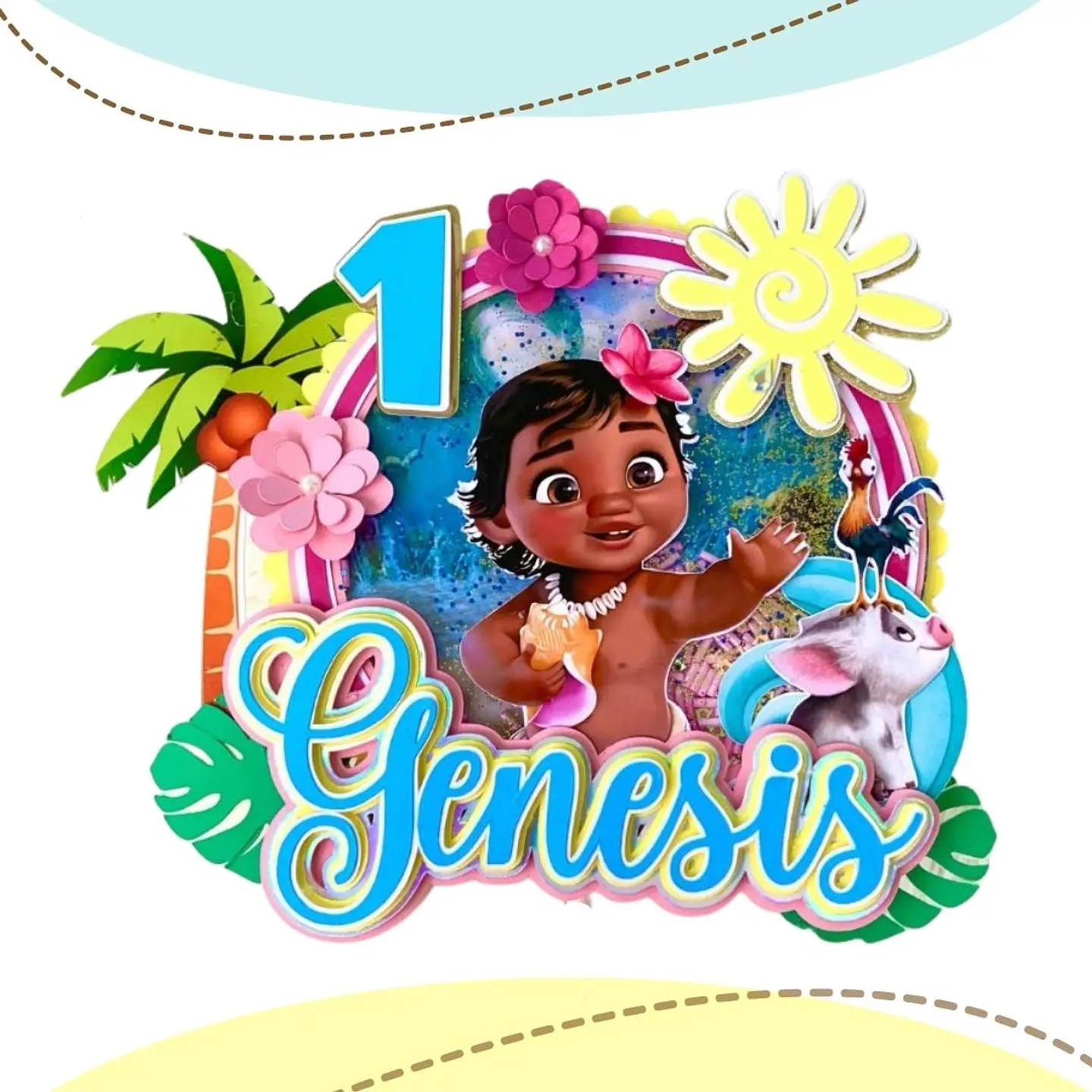 Arquivo de Corte Topo de Bolo Moana Baby Cute 31 1