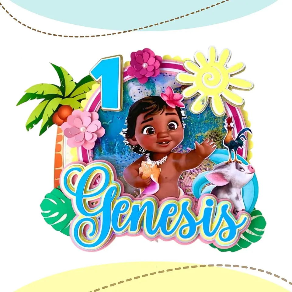 Arquivo de Corte Topo de Bolo Moana Baby Cute 31 1