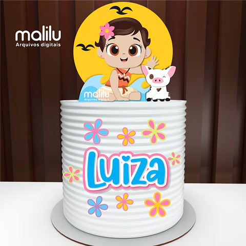 Arquivo de Corte Topo de Bolo Moana Baby Cute 28