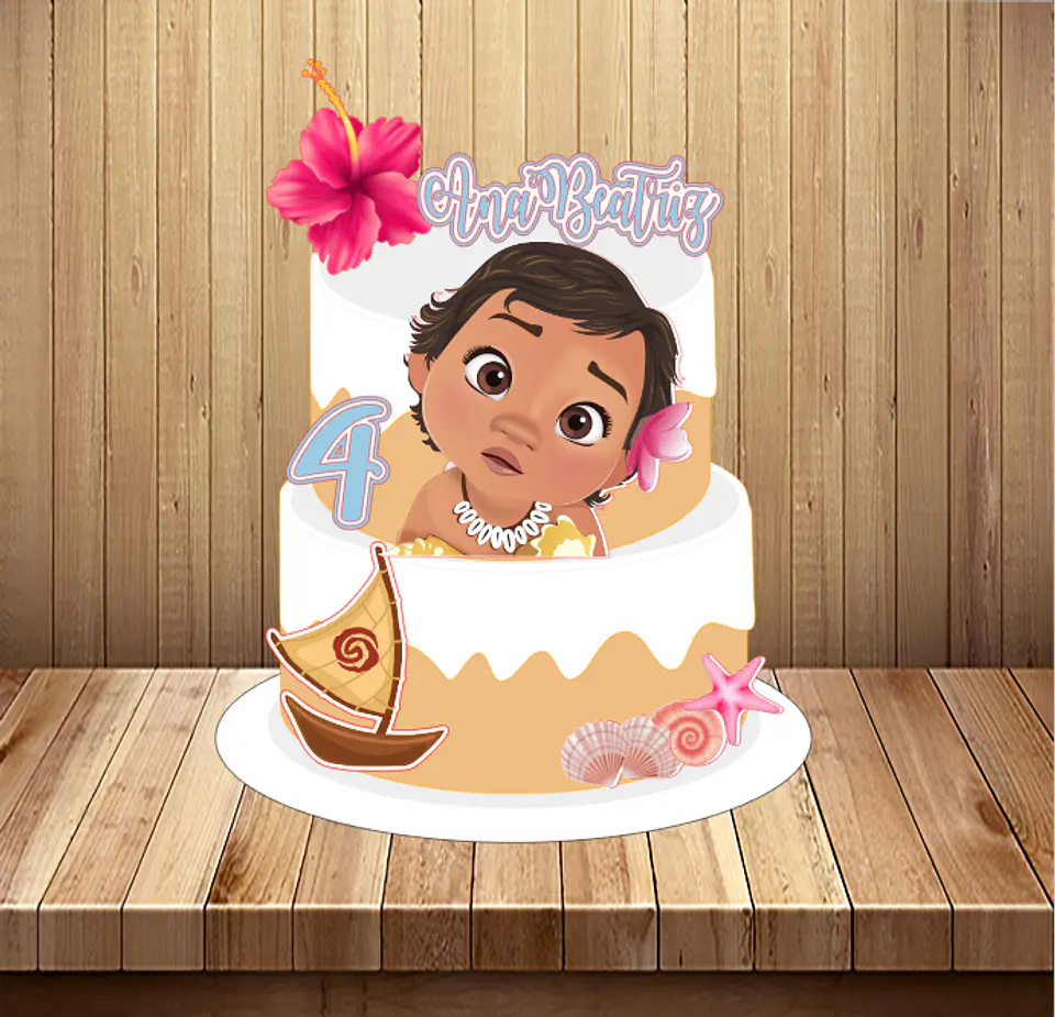 Arquivo de Corte Topo de Bolo Moana Baby Cute 27 1