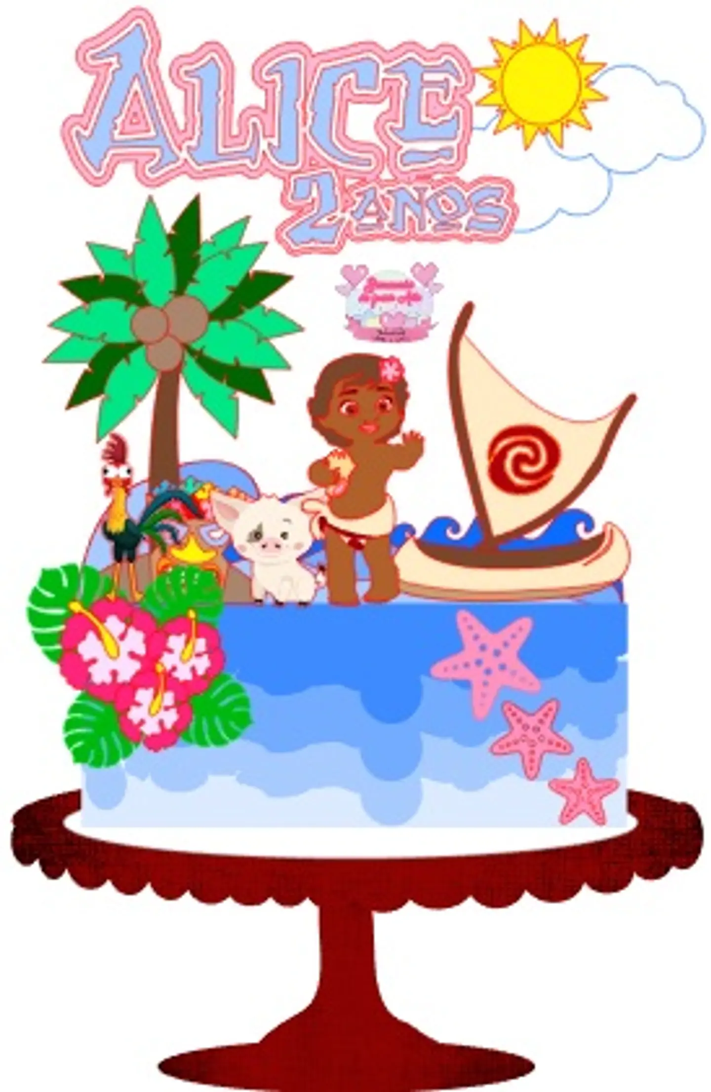 Arquivo de Corte Topo de Bolo Moana Baby Cute 25 1