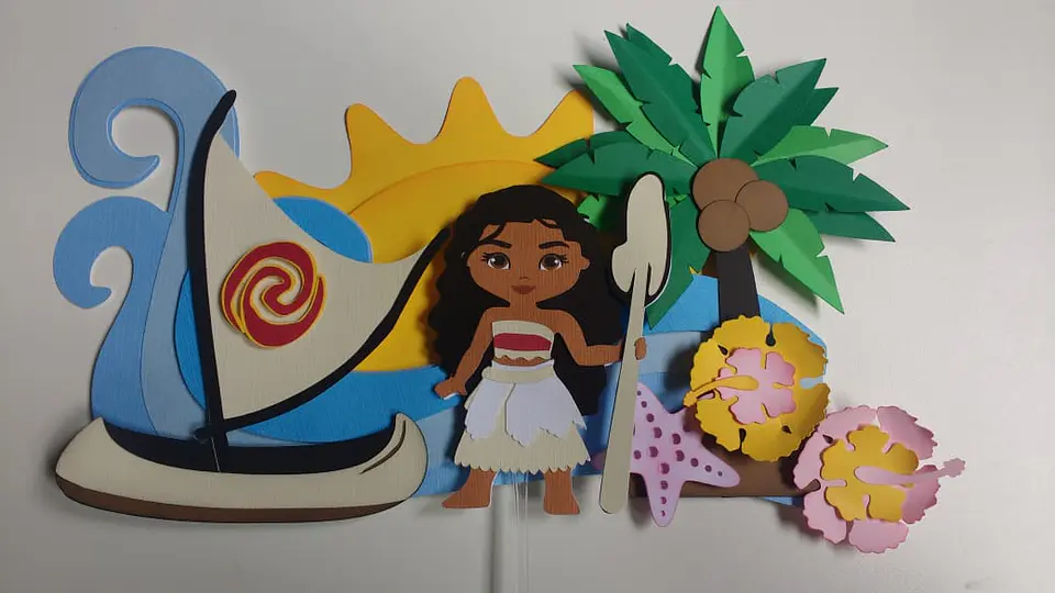 Arquivo de Corte Topo de Bolo Moana Baby Cute 24 1