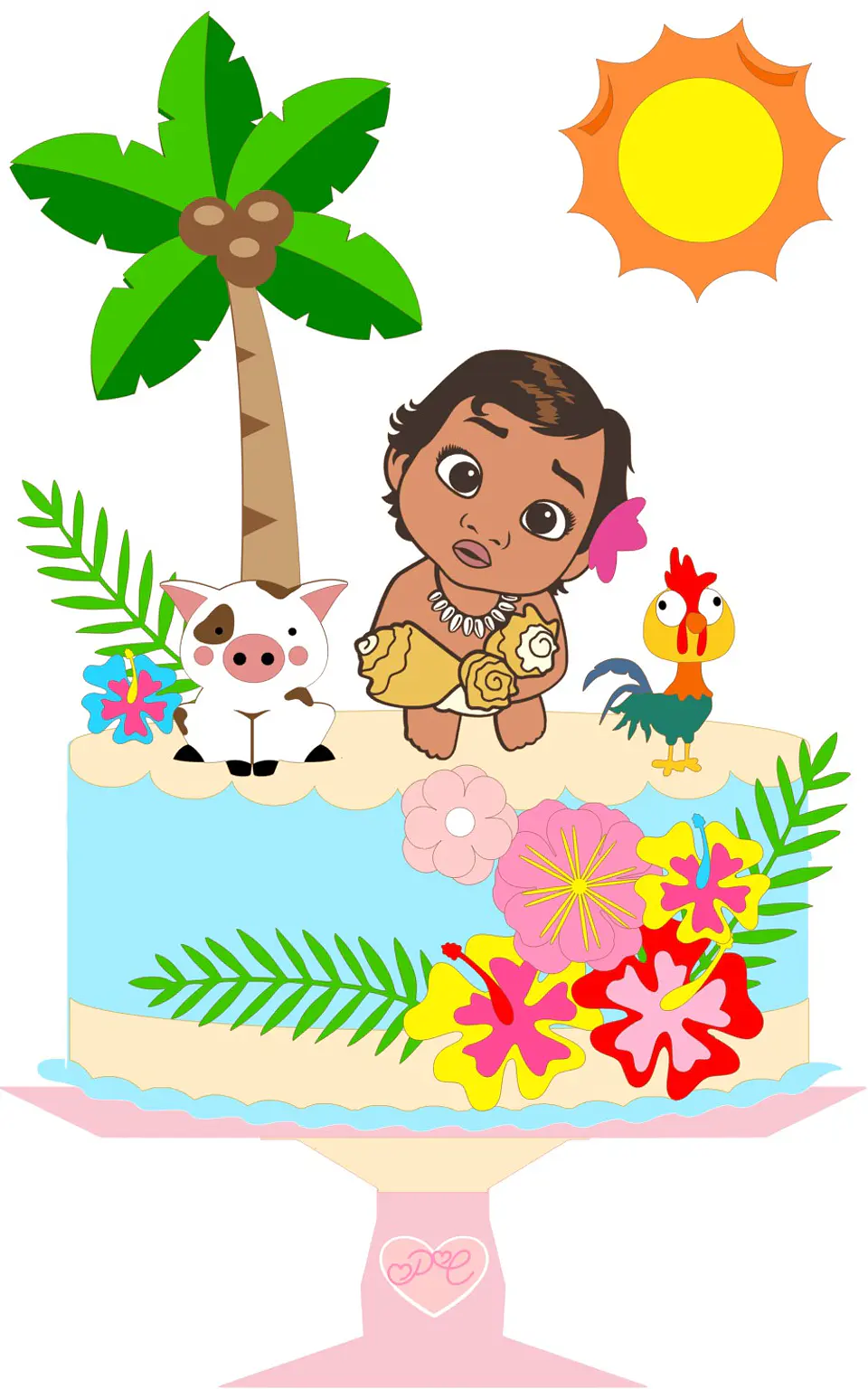 Arquivo de Corte Topo de Bolo Moana Baby Cute 22 1