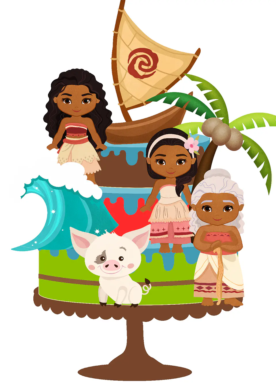 Arquivo de Corte Topo de Bolo Moana Baby Cute 20 1