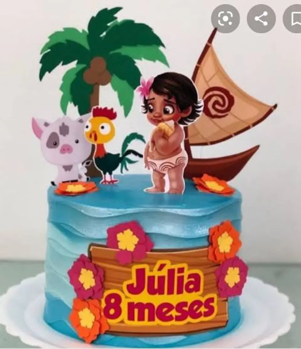 Arquivo de Corte Topo de Bolo Moana Baby Cute 15 1