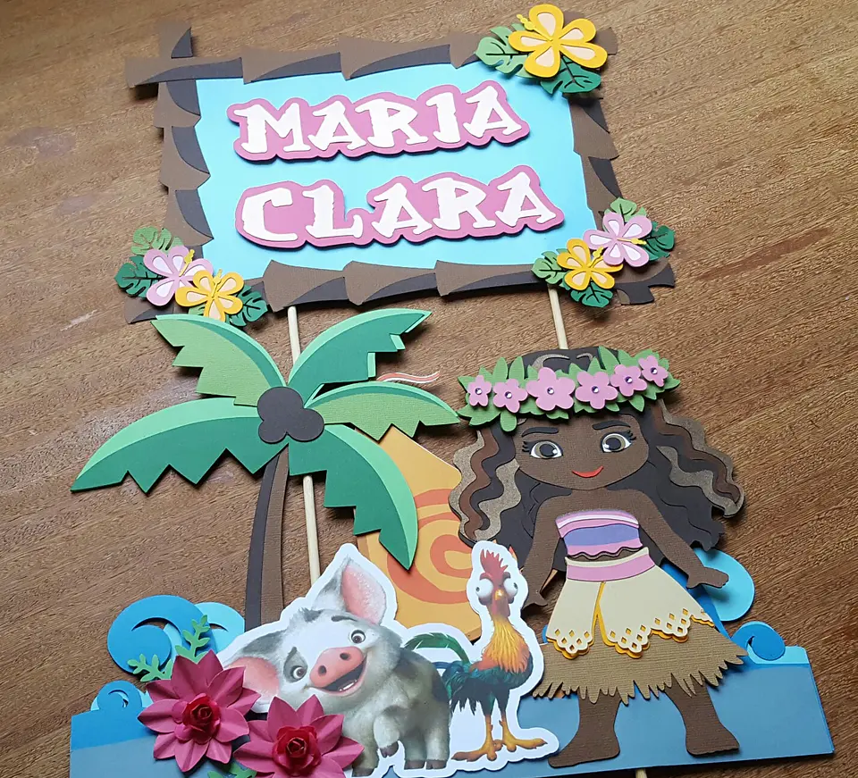 Arquivo de Corte Topo de Bolo Moana Baby Cute 6 1