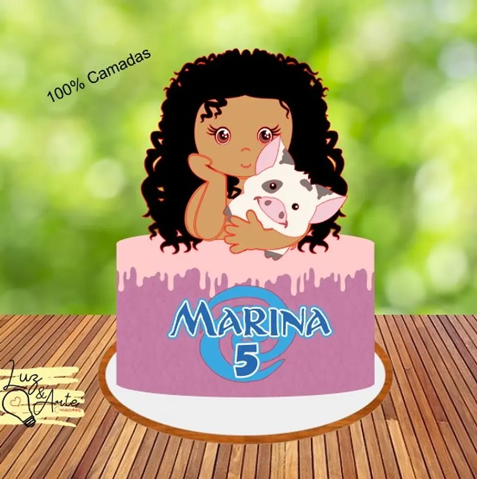 Arquivo de Corte Topo de Bolo Moana Baby Cute 2 1