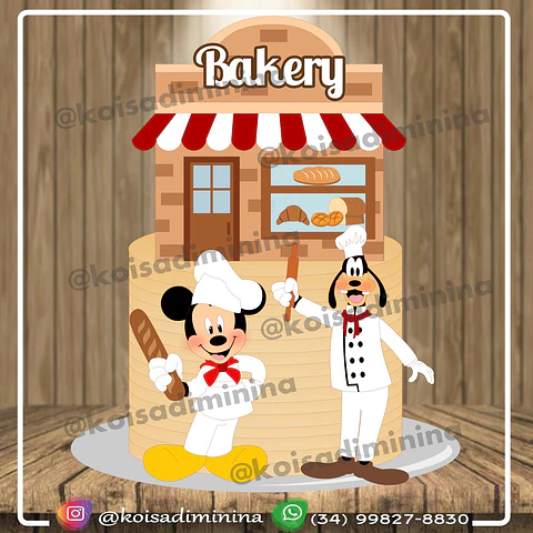 Arquivo de Corte Topo de Bolo Mickey Padaria Confeitaria 1