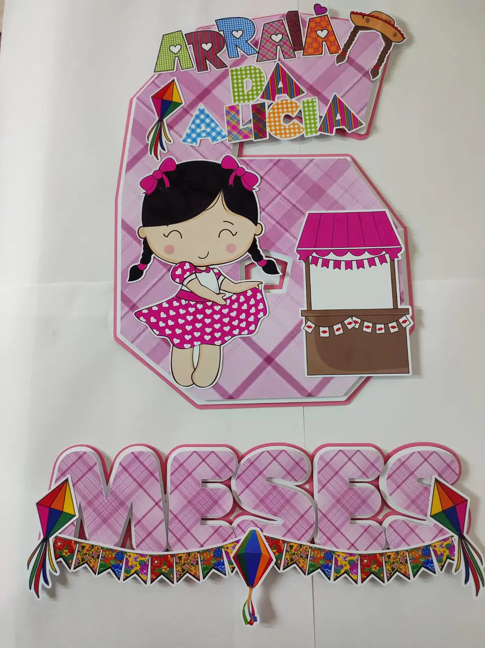 Arquivo de Corte Topo de Bolo Mesversário Menina Números Temáticos 35 1