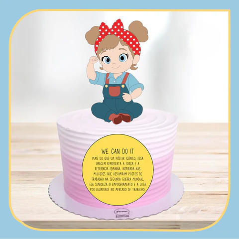 Arquivo de Corte Topo de Bolo Mesversário Menina 17
