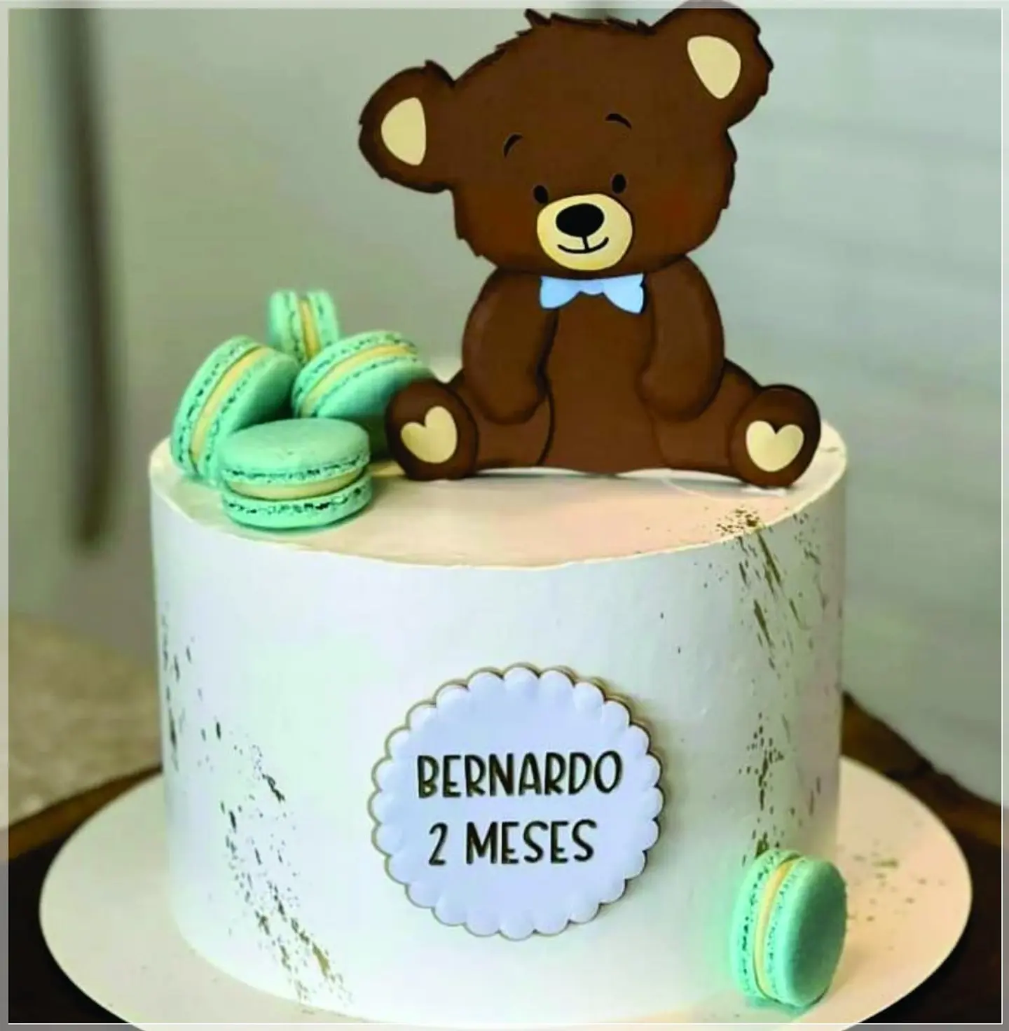 Arquivo de Corte Topo de Bolo Mesversário Ursinho Menino 9 1