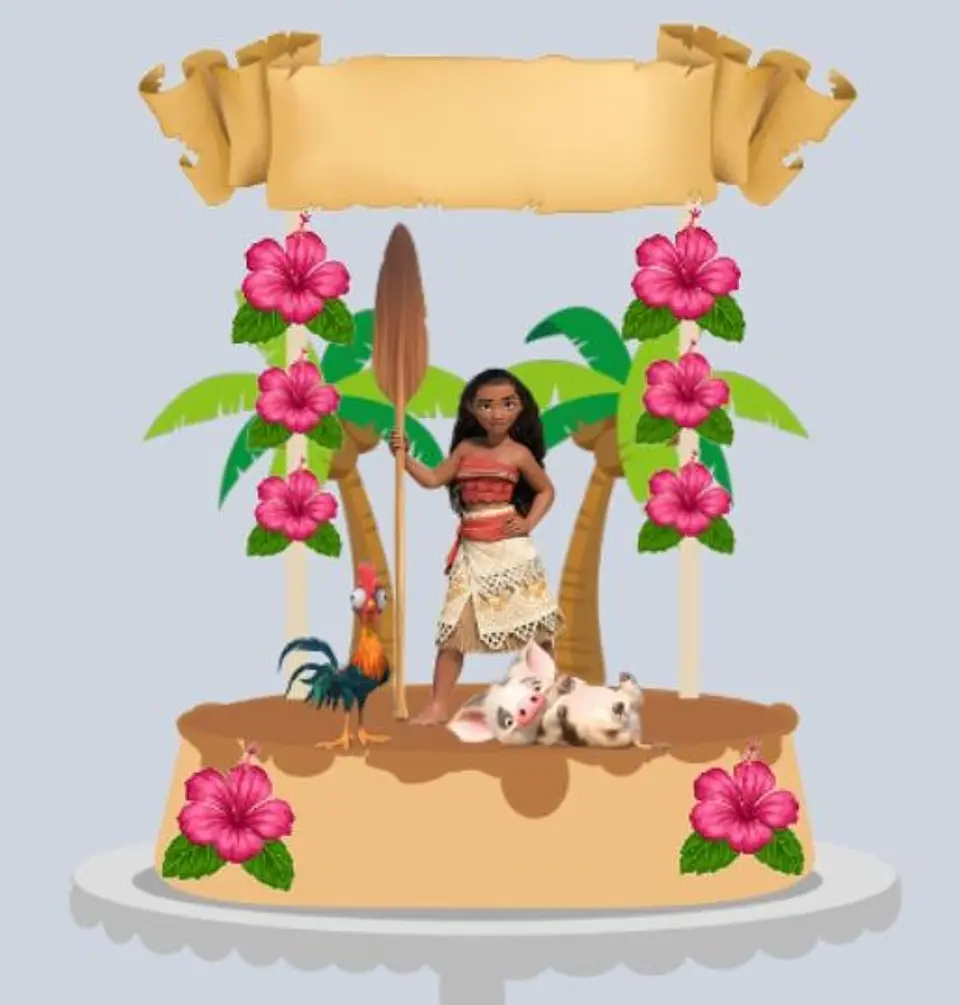 Arquivo de Corte Topo de Bolo Moana 2 1