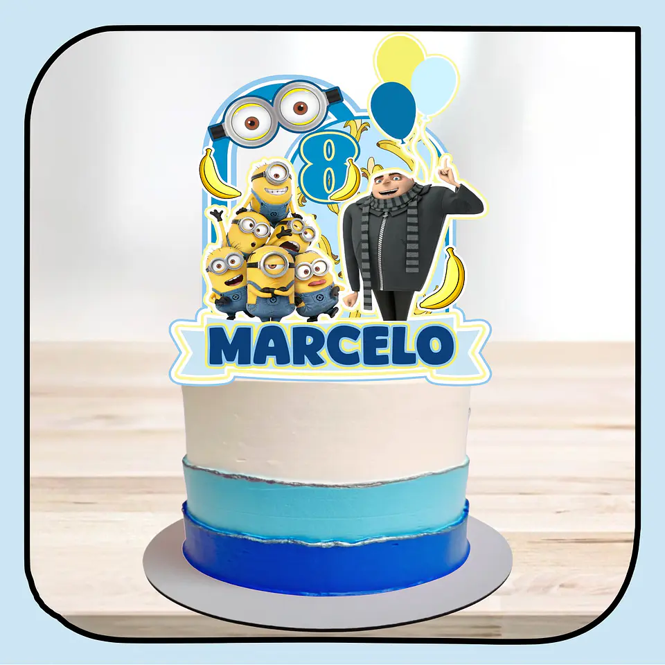 Arquivo de Corte Topo de Bolo Minions Meu Malvado Favorito 25 1