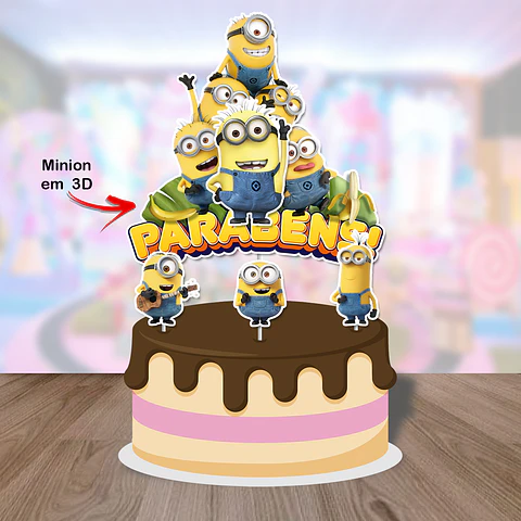 Arquivo de Corte Topo de Bolo Minions Meu Malvado Favorito 20