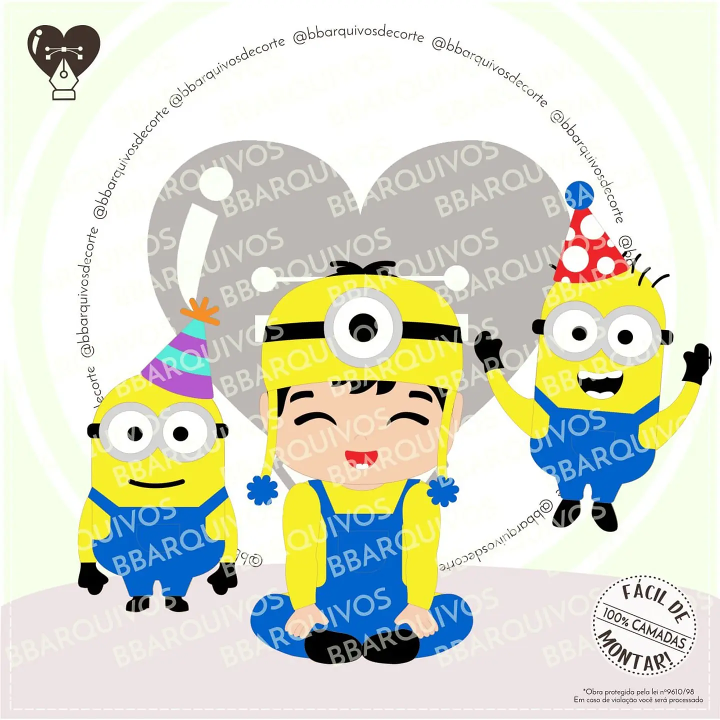 Arquivo de Corte Topo de Bolo Minions Meu Malvado Favorito 17 1
