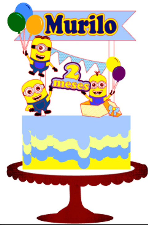Arquivo de Corte Topo de Bolo Minions Meu Malvado Favorito 14