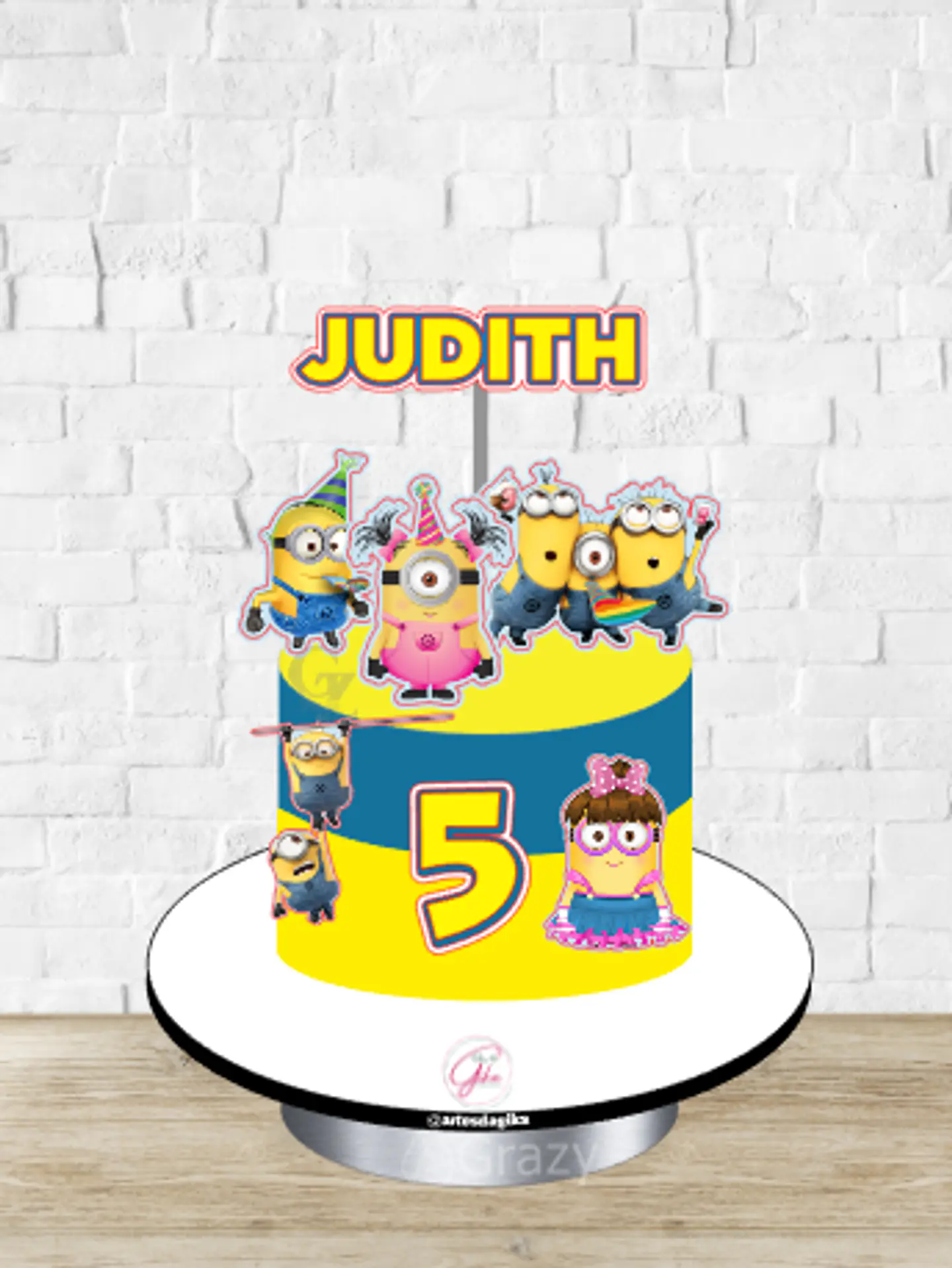 Arquivo de Corte Topo de Bolo Minions Meu Malvado Favorito 5 1