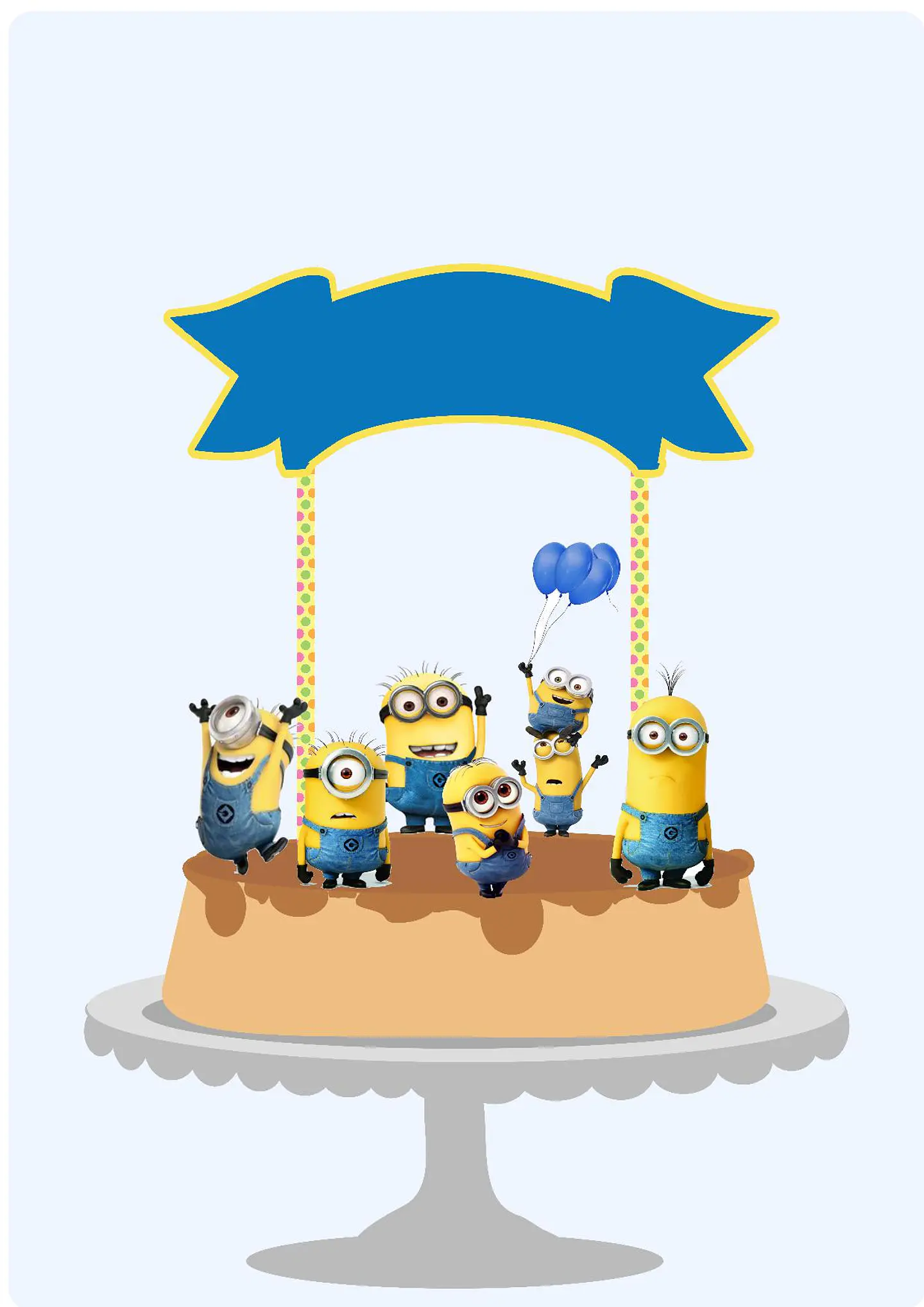 Arquivo de Corte Topo de Bolo Minions Meu Malvado Favorito 2 1