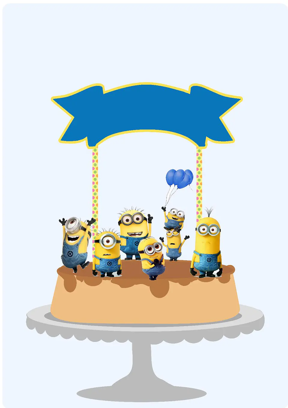 Arquivo de Corte Topo de Bolo Minions Meu Malvado Favorito 2 1