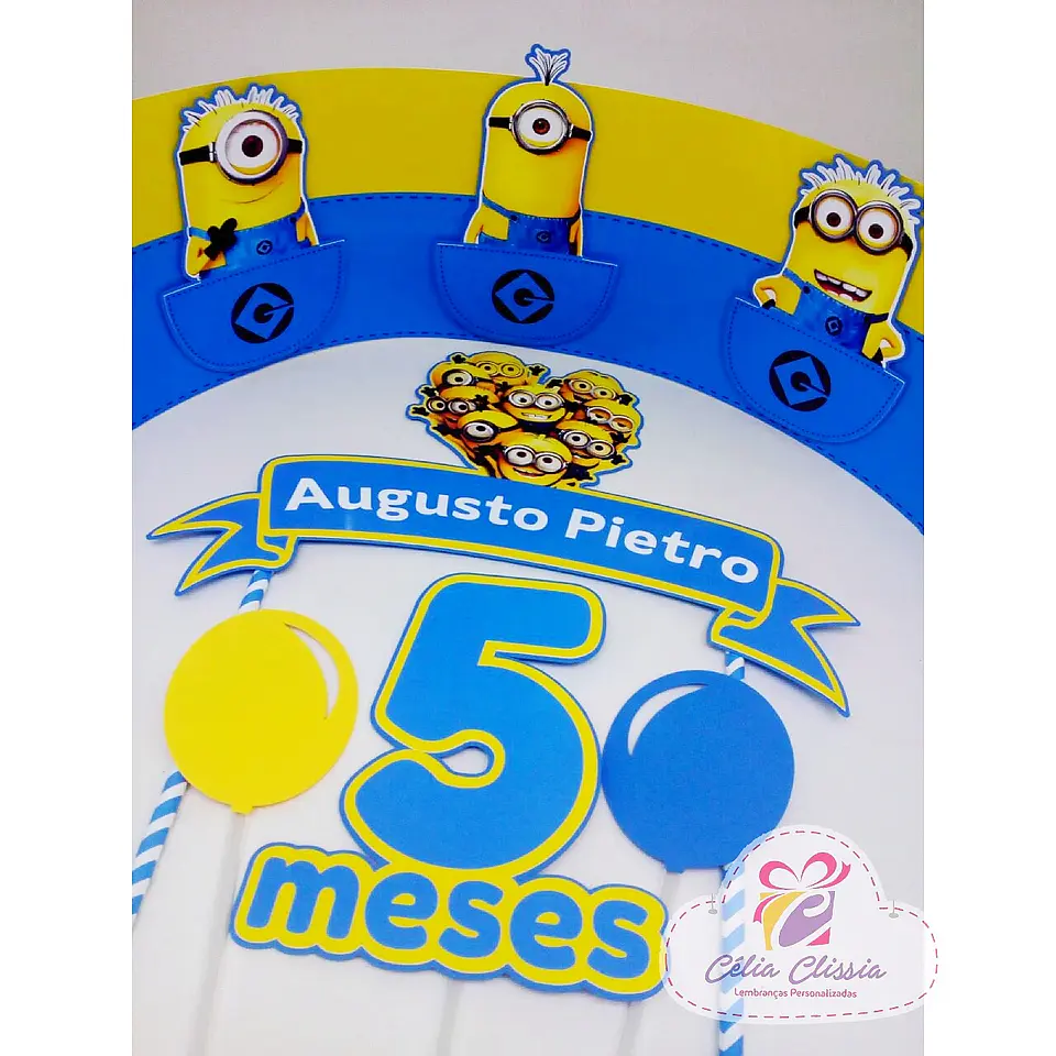 Arquivo de Corte Topo de Bolo Minions Meu Malvado Favorito 1 1