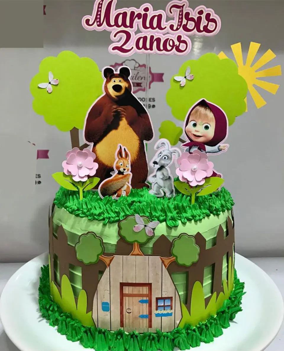 Arquivo de Corte Topo de Bolo Masha e o Urso 24 1