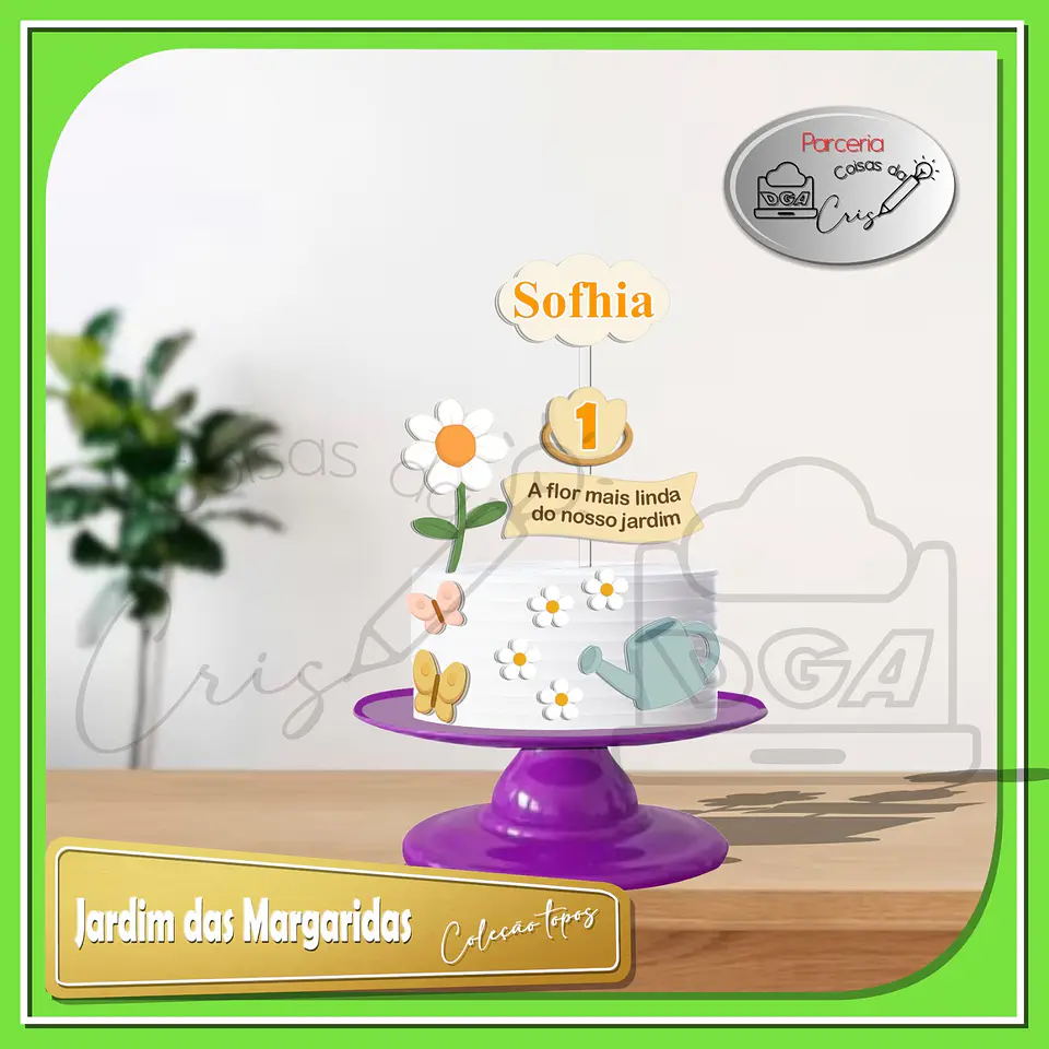 Arquivo de Corte Topo de Bolo Margaridas Flor 7 1