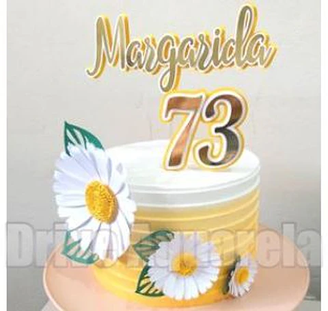 Arquivo de Corte Topo de Bolo Margaridas Flor 3