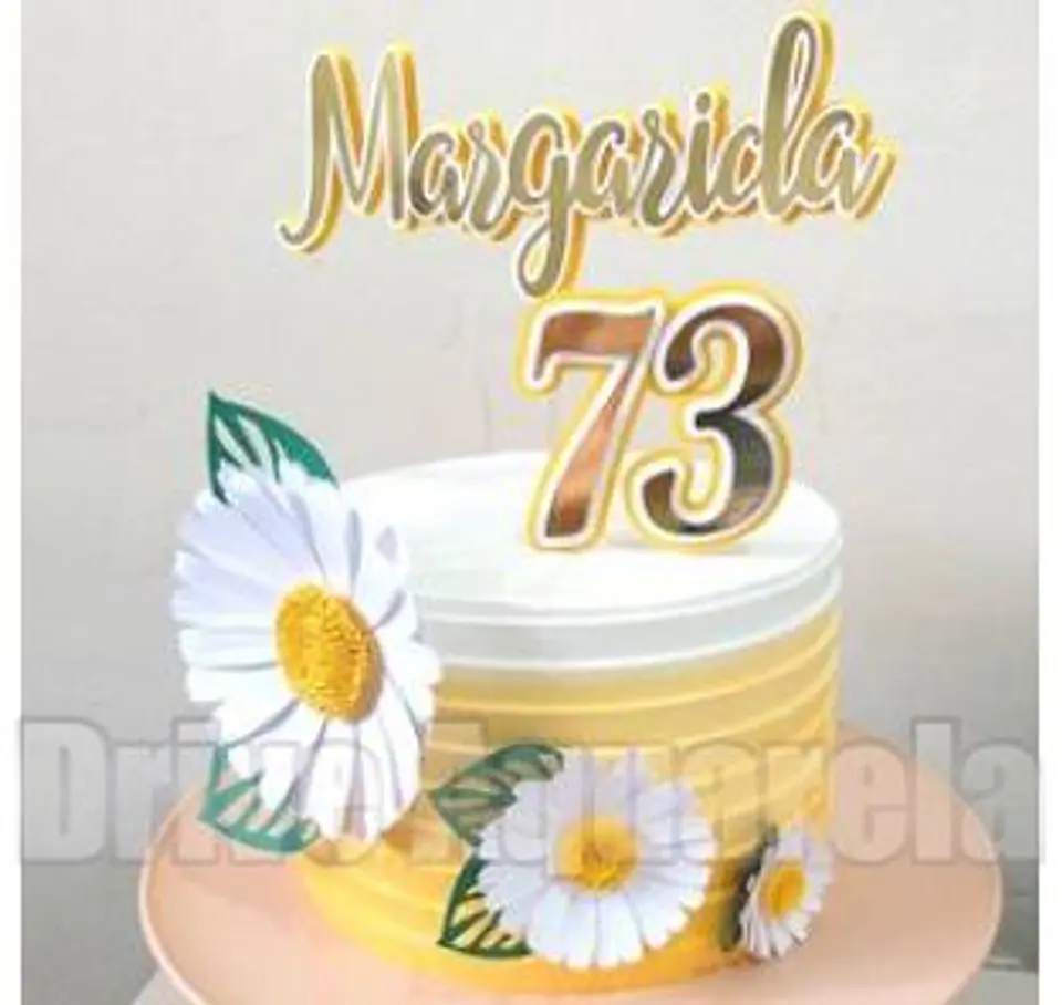 Arquivo de Corte Topo de Bolo Margaridas Flor 3 1