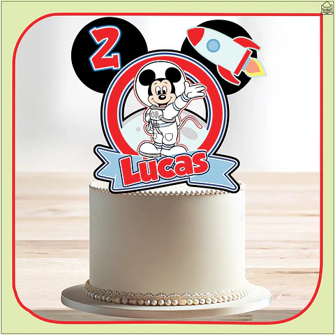 Arquivo de Corte Topo de Bolo Mickey Astronauta 1