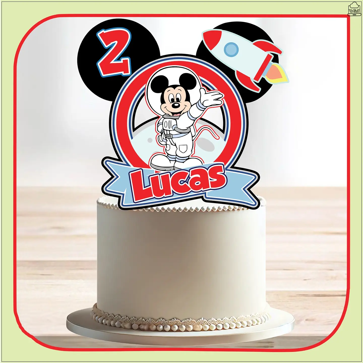 Arquivo de Corte Topo de Bolo Mickey Astronauta 1 1