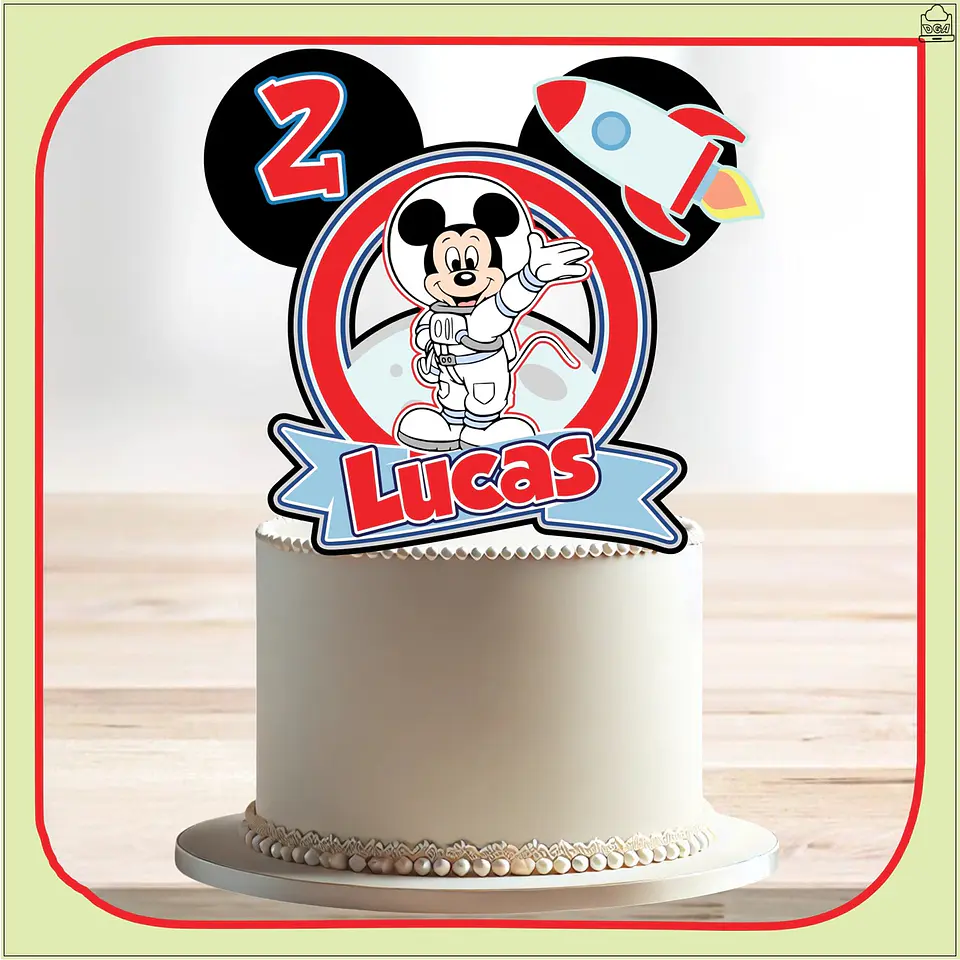 Arquivo de Corte Topo de Bolo Mickey Astronauta 1 1