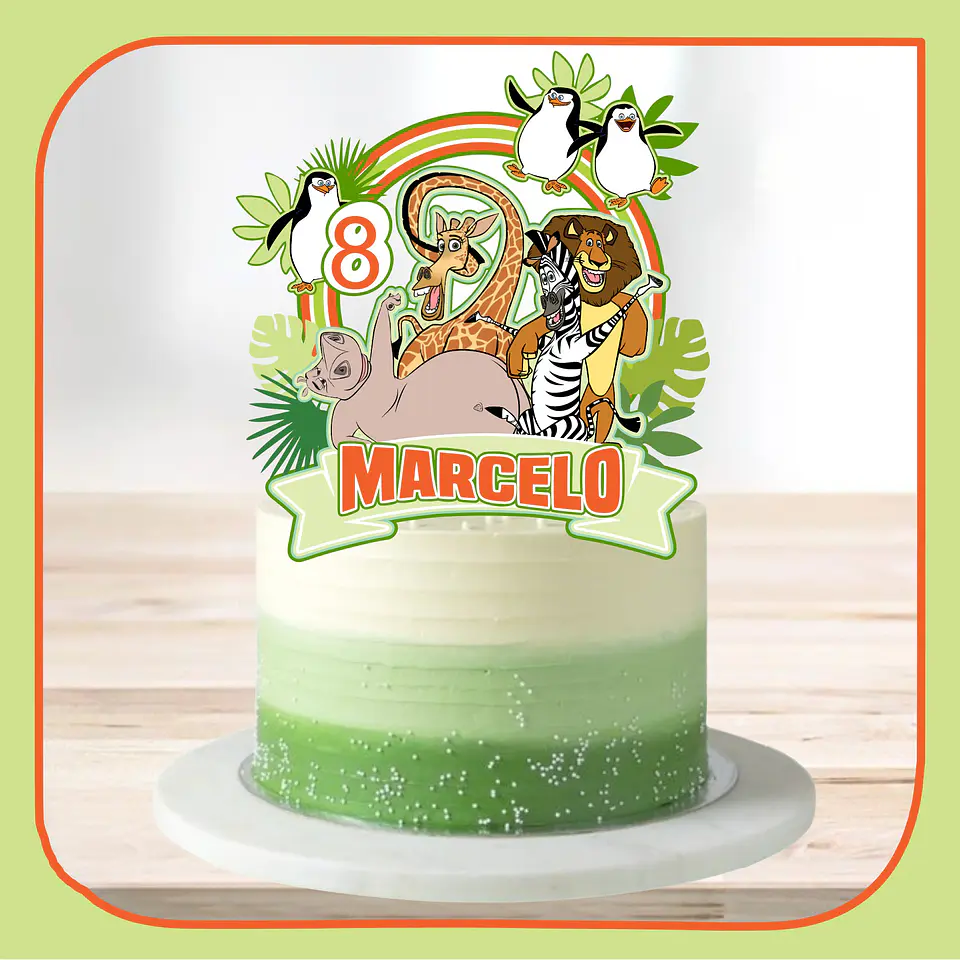 Arquivo de Corte Topo de Bolo Madagascar 1 1