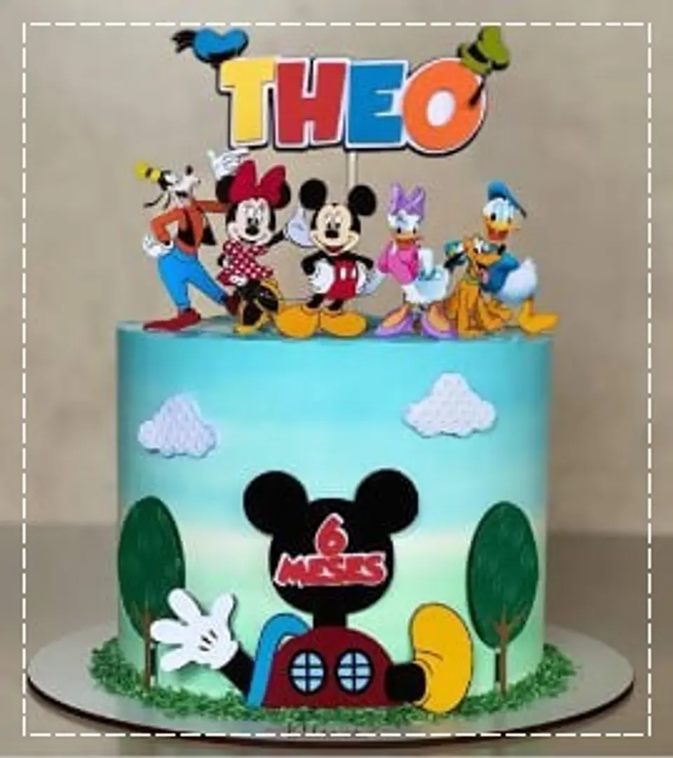 Arquivo de Corte Topo de Bolo Mickey e Sua Turma 10 1