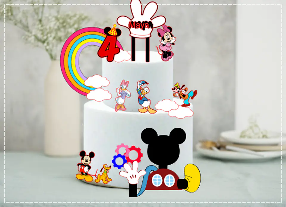 Arquivo de Corte Topo de Bolo Mickey e Sua Turma 5 1